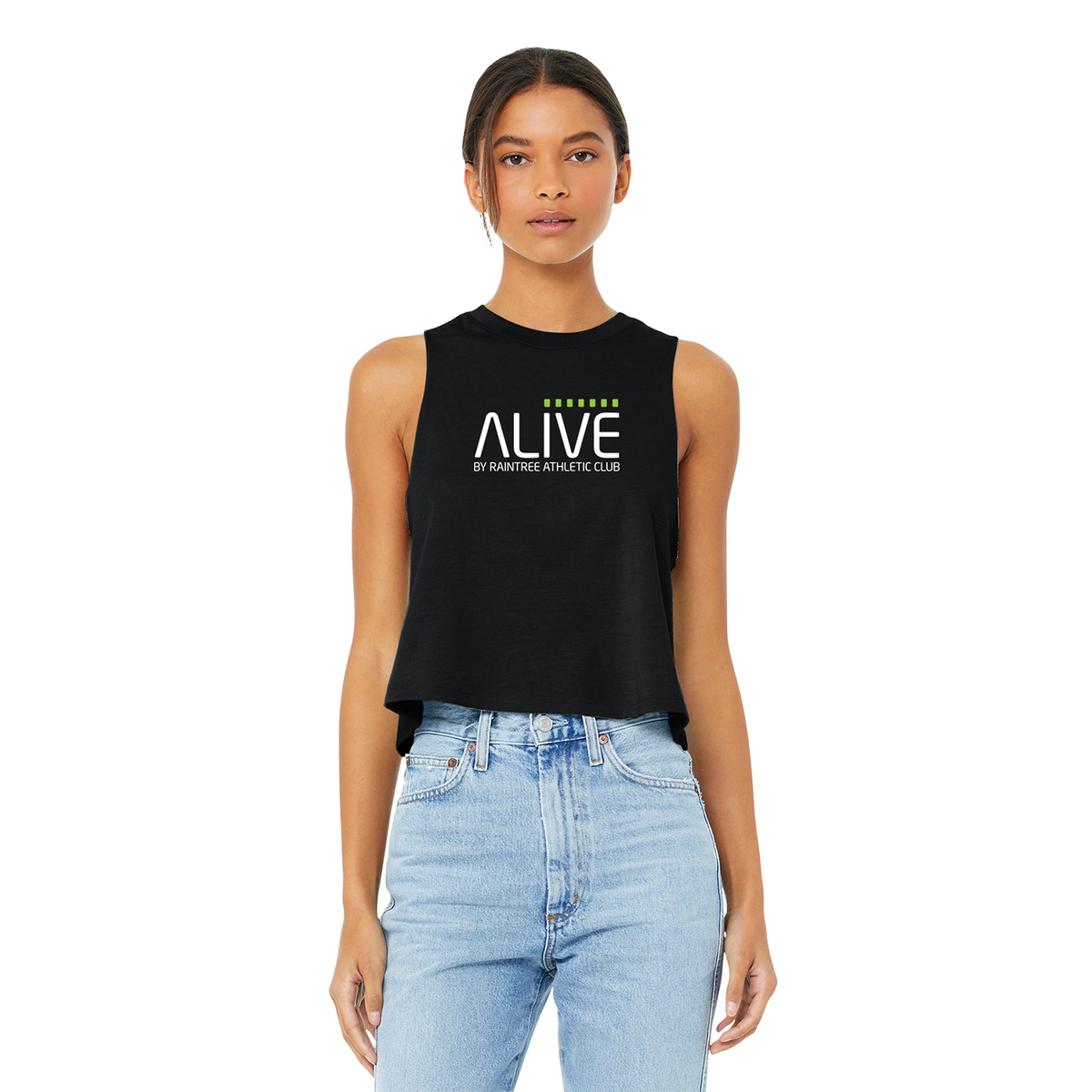 Alive Ladies Racerback Cropped Tank
