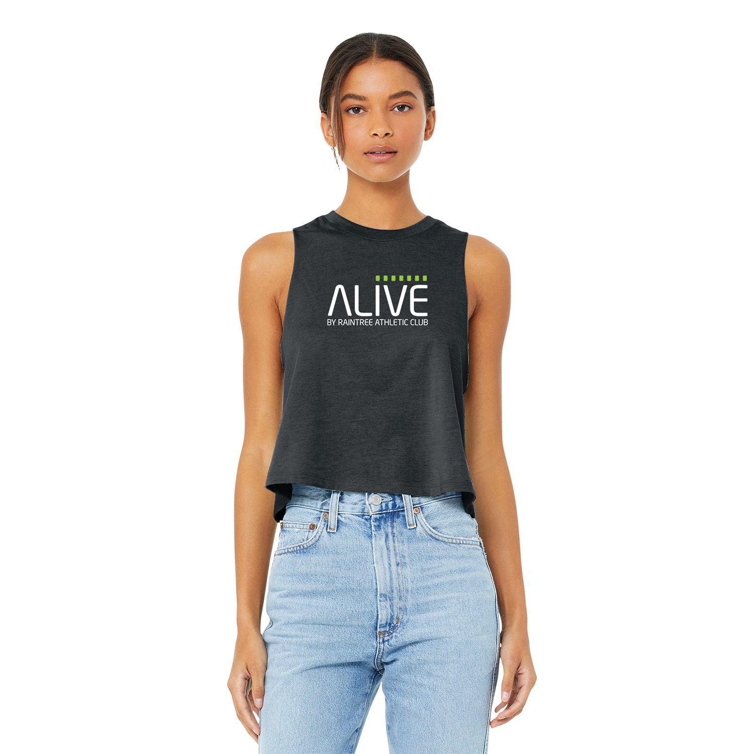 Alive Ladies Racerback Cropped Tank