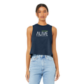 Alive Ladies Racerback Cropped Tank