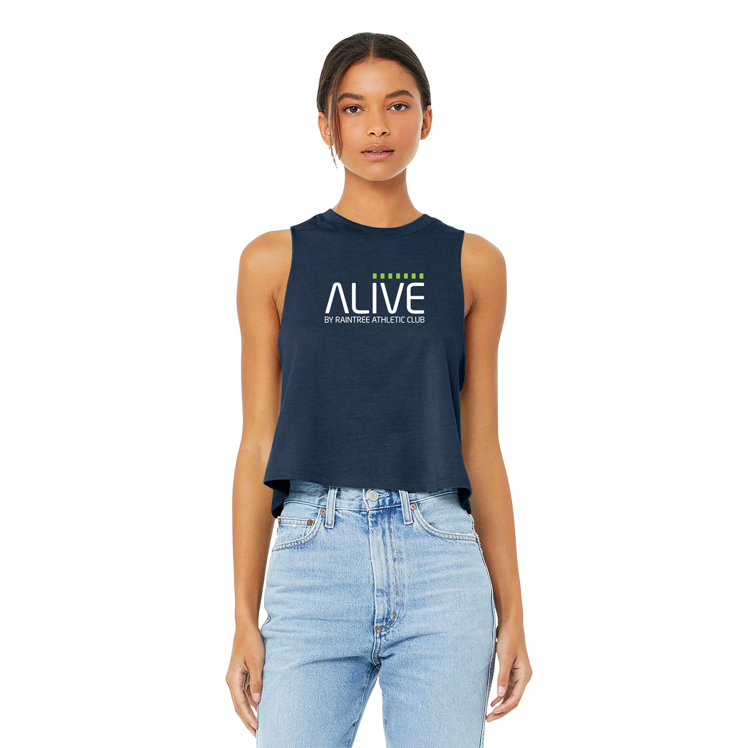 Alive Ladies Racerback Cropped Tank